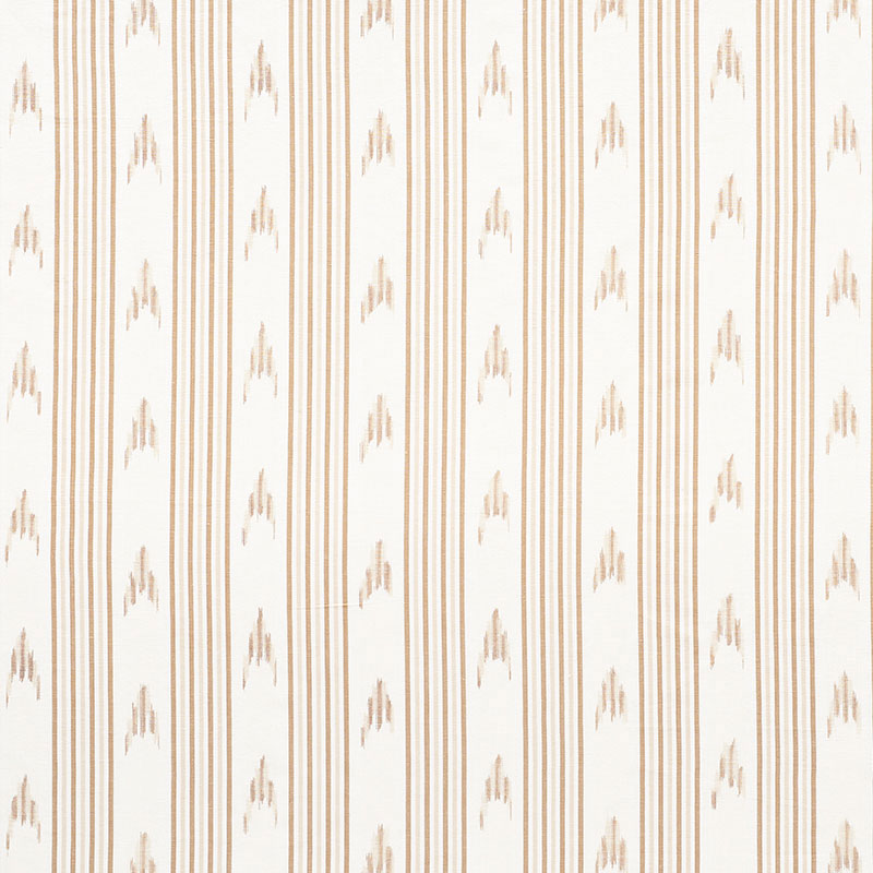 Schumacher Santa Barbara Ikat Neutral Fabric - Eade's Wallpaper