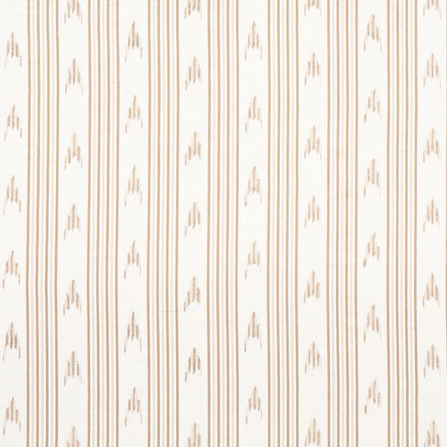 Schumacher Santa Barbara Ikat Neutral Fabric - Eade's Wallpaper