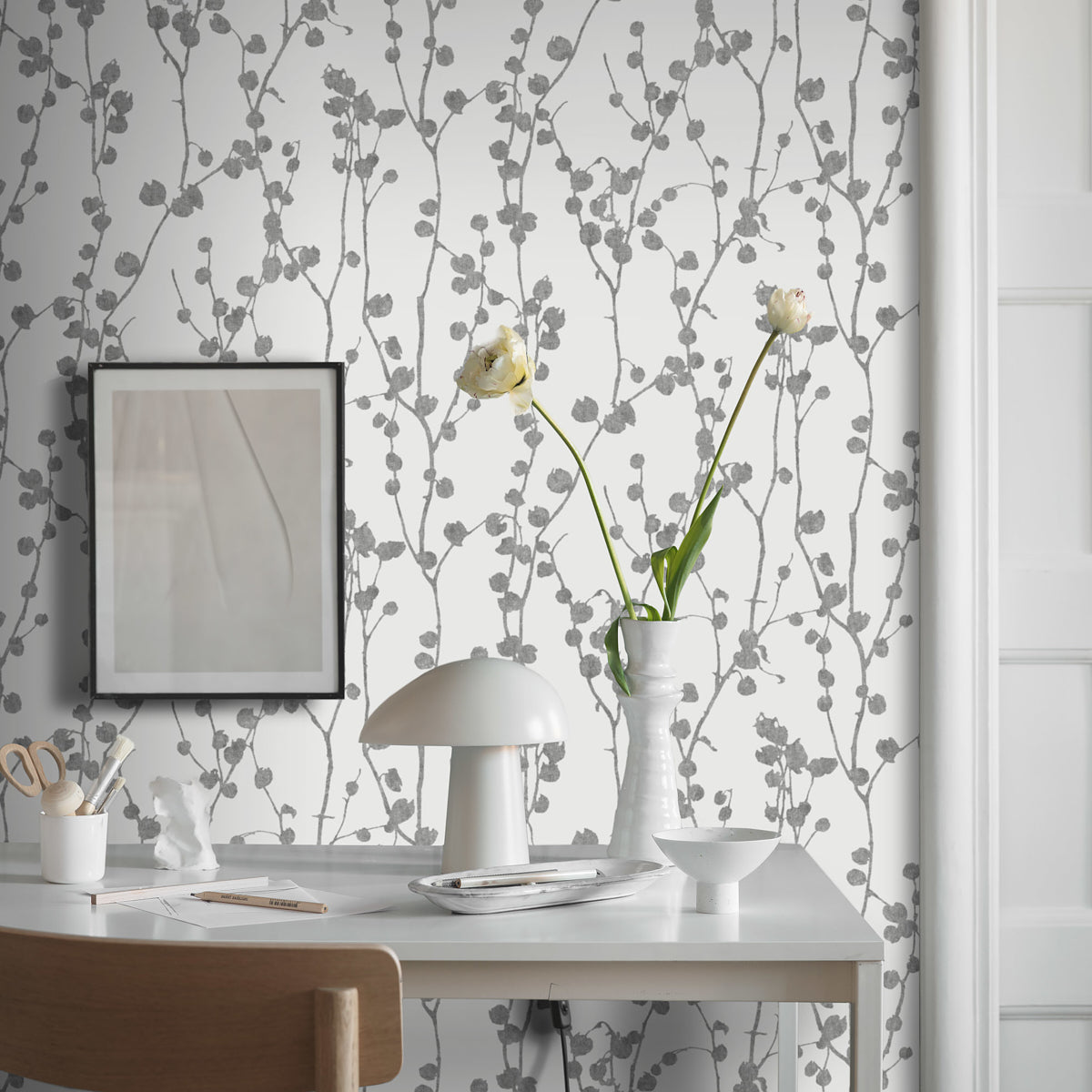 Schumacher 7425 DISA in CHARCOAL Wallpaper - BORÃ…STAPETER