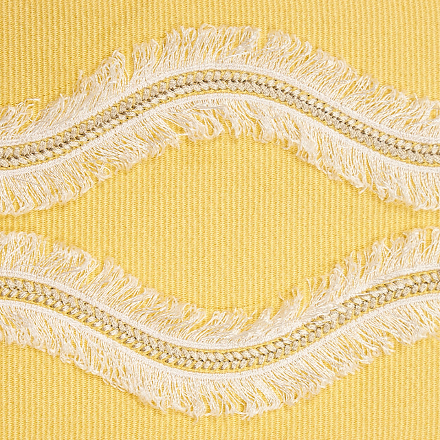Schumacher 74333 OGEE EMBROIDERED TAPE in YELLOW Trim - BOHE