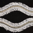 Schumacher 74334 OGEE EMBROIDERED TAPE in BLACK Trim - BOHEM