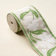 Schumacher 74405 ADRA HAND BLOCKED TAPE in IVORY & LEAF Trim