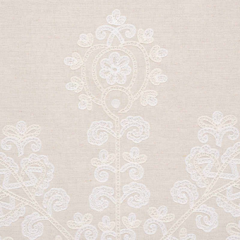 Schumacher 74452 ESTRELLA EMBROIDERY in LINEN Fabric - PRIMI