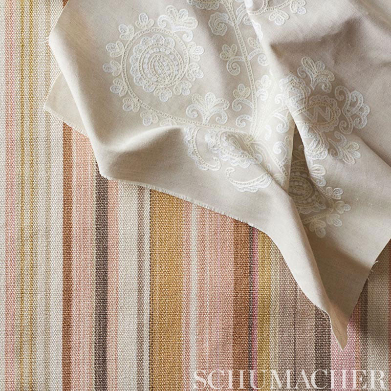 Schumacher 74452 ESTRELLA EMBROIDERY in LINEN Fabric - PRIMI