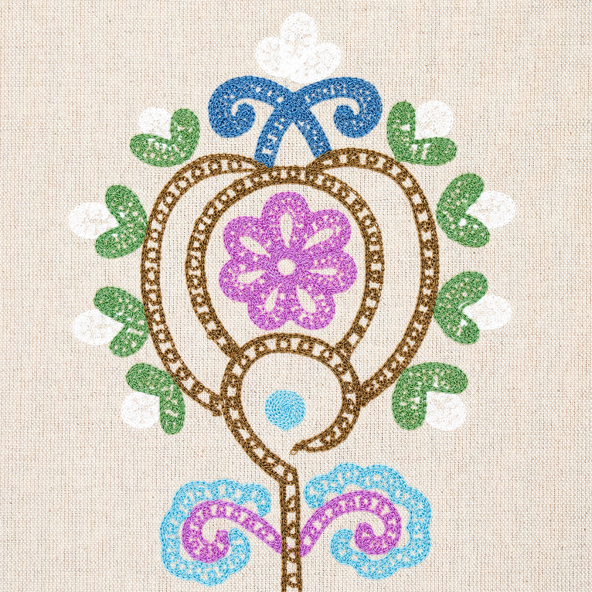 Schumacher Estrella Embroidery Jewel Fabric