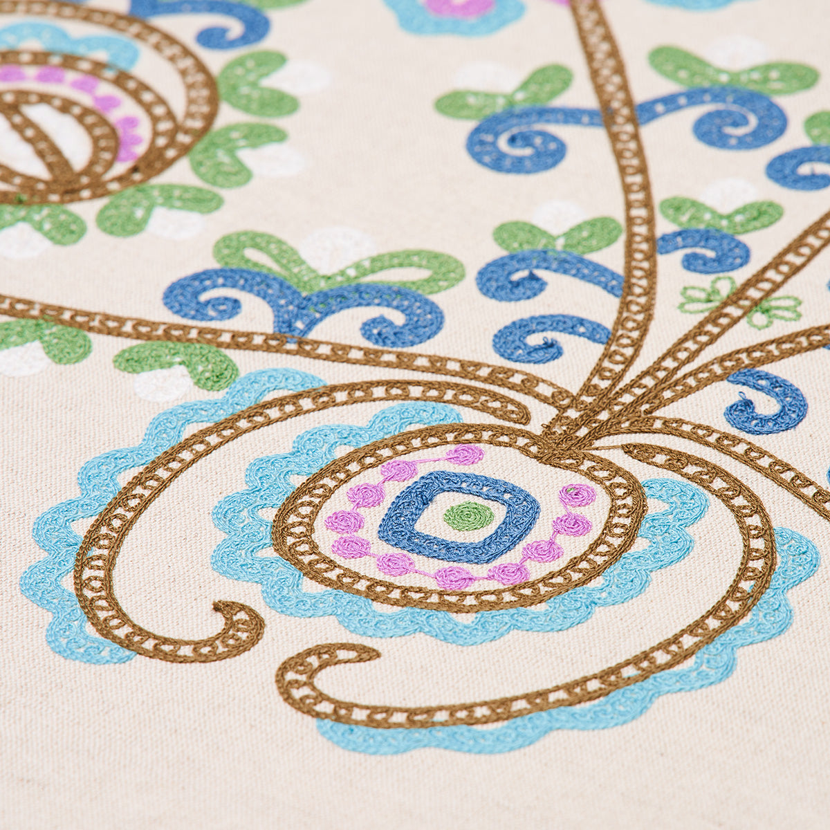 Schumacher Estrella Embroidery Jewel Fabric