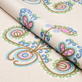 Schumacher Estrella Embroidery Jewel Fabric