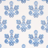 Schumacher Estrella Embroidery Porcelain Fabric