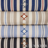 Schumacher Rhodes Stripe Black Fabric - Eade's Wallpaper