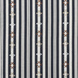 Schumacher Rhodes Stripe Black Fabric - Eade's Wallpaper