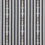 Schumacher Rhodes Stripe Black Fabric - Eade's Wallpaper