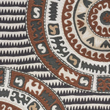Schumacher 74471 CORFU in BLACK NEUTRAL Fabric - PRIMITIVE B