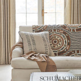 Schumacher 74471 CORFU in BLACK NEUTRAL Fabric - PRIMITIVE B