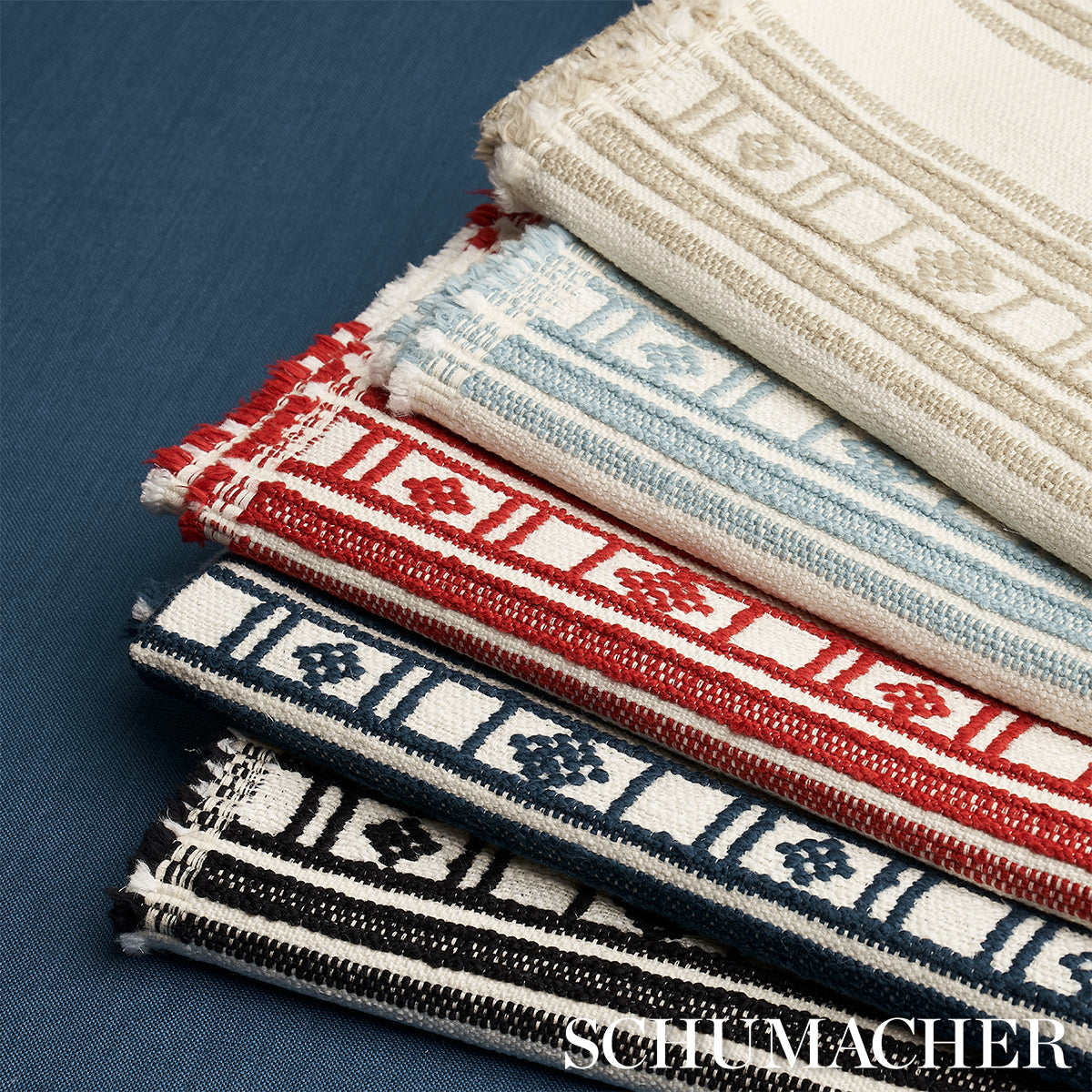 Schumacher Buena Vista Indigo Fabric