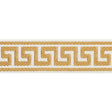 Schumacher 74683 ETIENNE SILK GREEK KEY NARROW in GOLD Trim 
