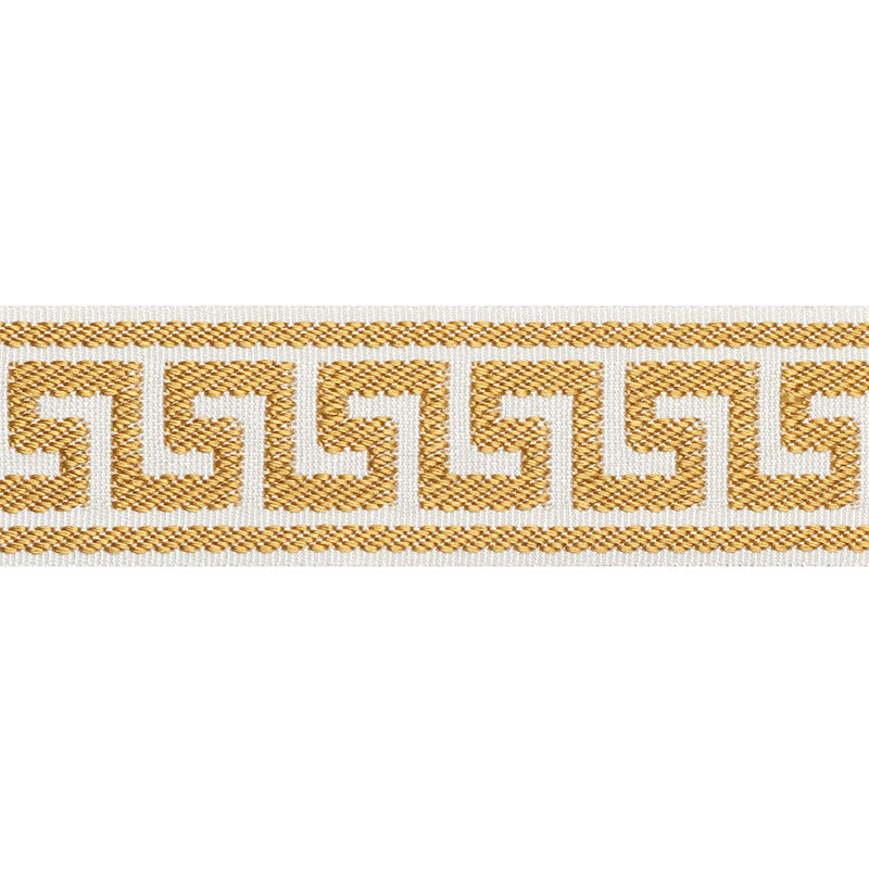 Schumacher 74683 ETIENNE SILK GREEK KEY NARROW in GOLD Trim 