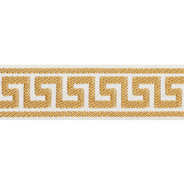 Schumacher 74683 ETIENNE SILK GREEK KEY NARROW in GOLD Trim 