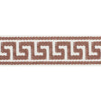Schumacher 74684 ETIENNE SILK GREEK KEY NARROW in BROWN Trim