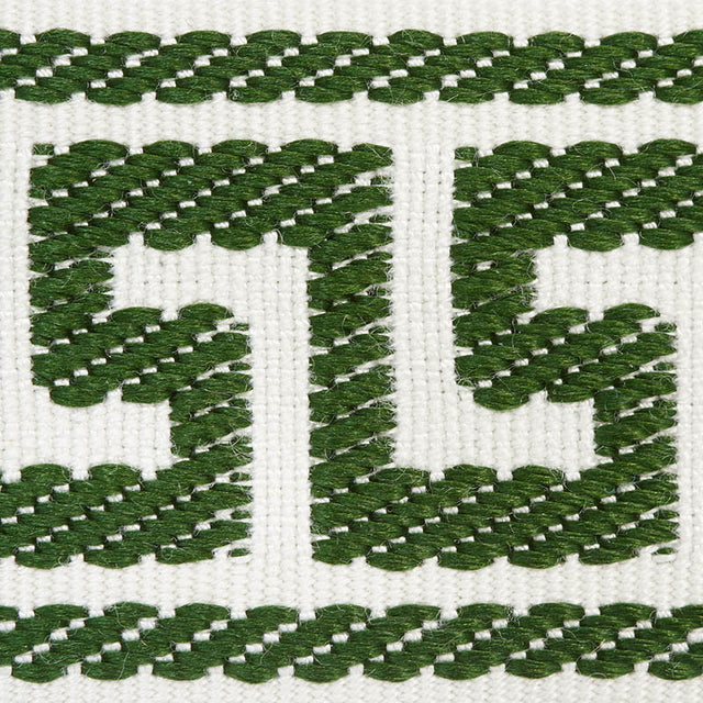 Schumacher 74687 ETIENNE SILK GREEK KEY NARROW in EMERALD Tr