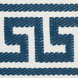 Schumacher 74706 ETIENNE SILK GREEK KEY WIDE in NAVY Trim - 