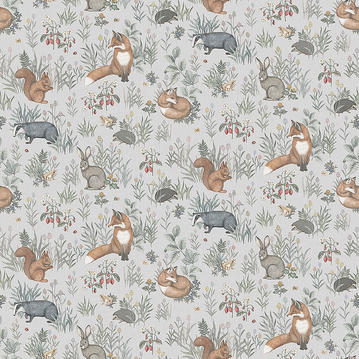 Schumacher Forest Friends Mural Multi Wallpaper