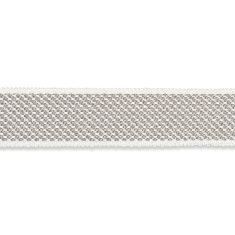 Schumacher 74861 WINSTON COTTON BRAID MEDIUM in CHARCOAL Tri