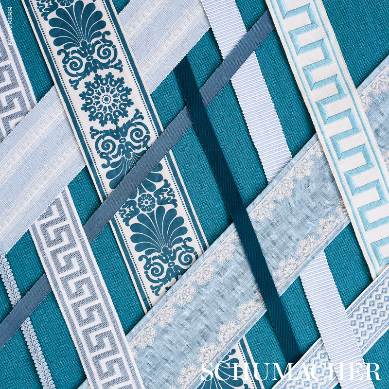 Schumacher 74961 ASTOR BRAID INDOOR/OUTDOOR in CLOUD Trim - 