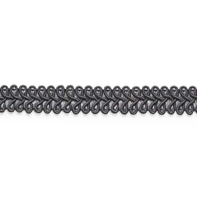 Schumacher 74966 ASTOR BRAID INDOOR/OUTDOOR in CHARCOAL Trim