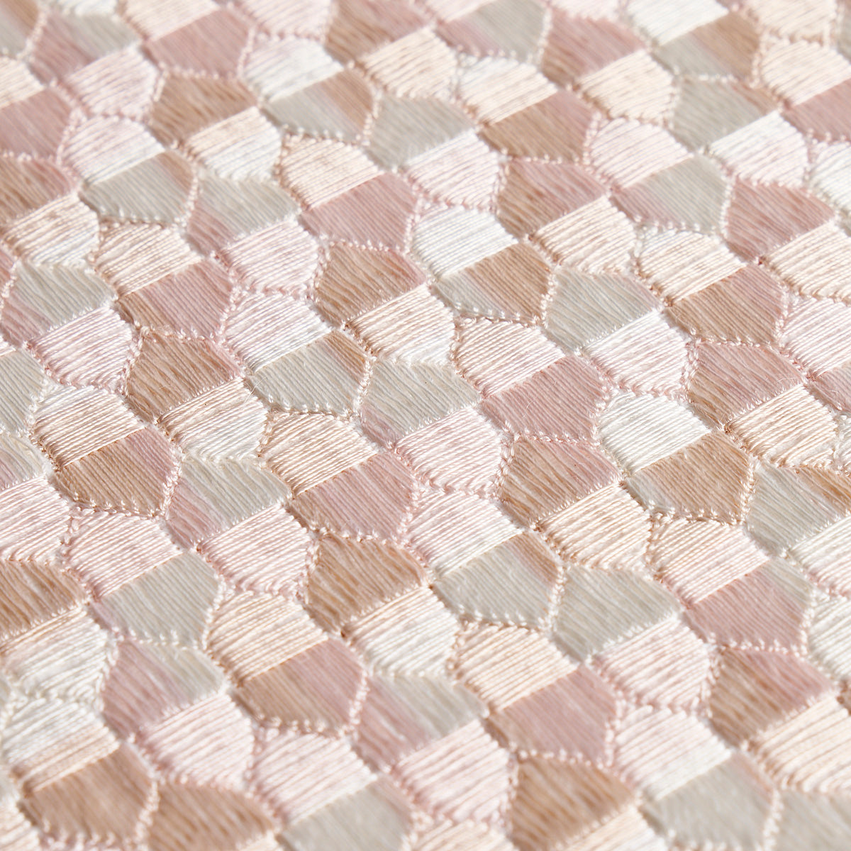 Schumacher Ivins Embroidery Blush Fabric