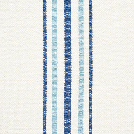 Schumacher Scarset Stripe Blues Fabric - Eade's Wallpaper