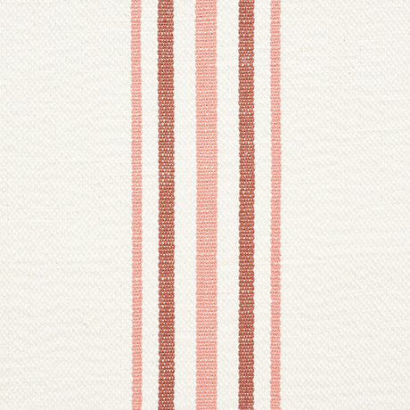 Schumacher Scarset Stripe Rosewood Fabric - Eade's Wallpaper