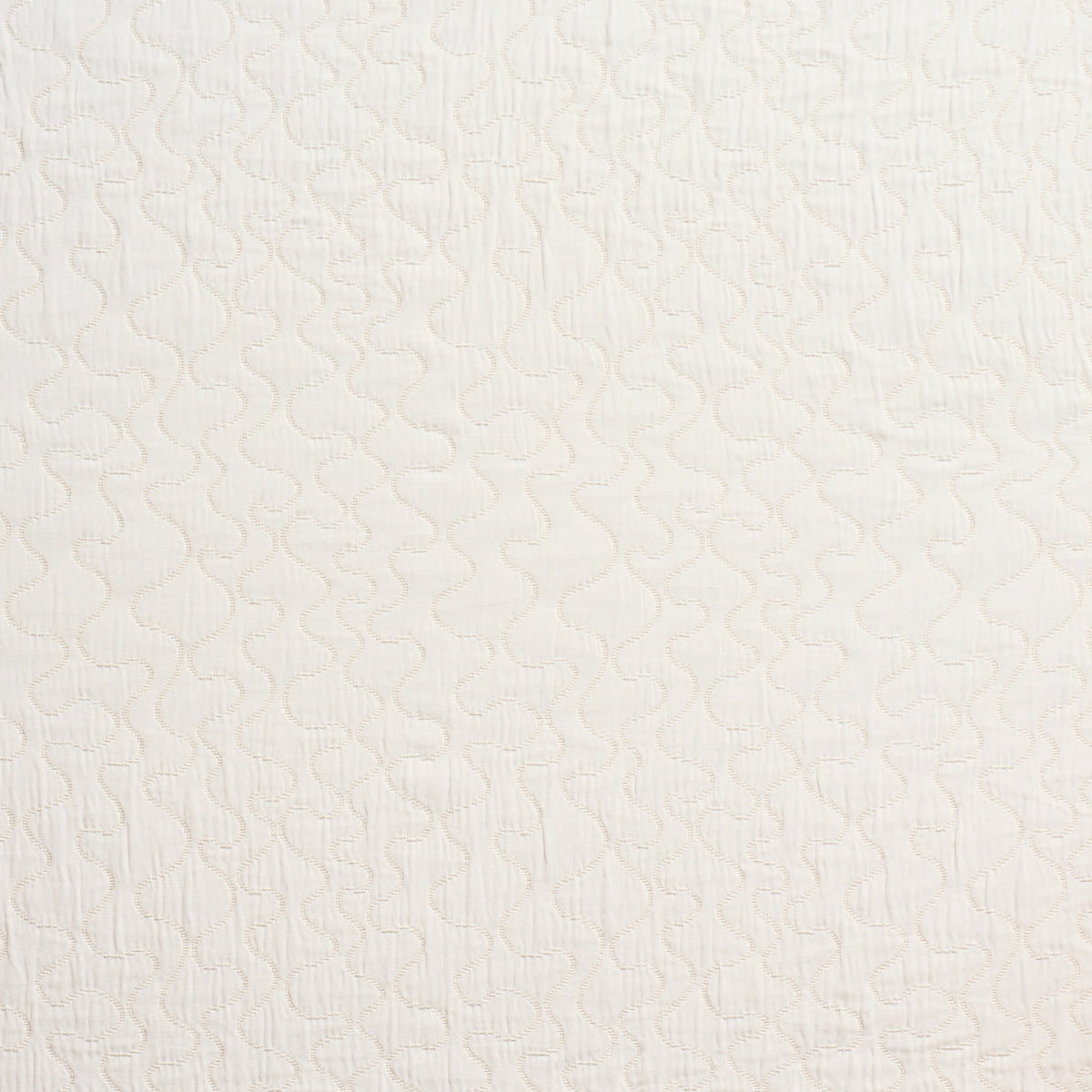 Schumacher La Belle Matelassé Ivory Fabric - Eade's Wallpaper