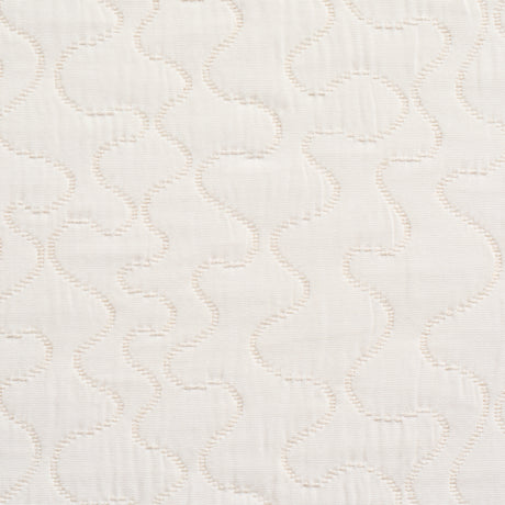 Schumacher La Belle Matelassé Ivory Fabric - Eade's Wallpaper