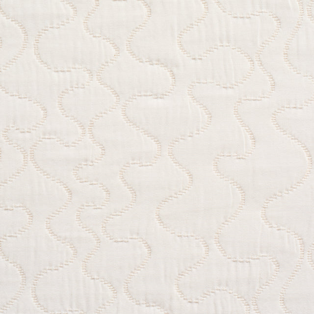 Schumacher La Belle Matelassé Ivory Fabric - Eade's Wallpaper