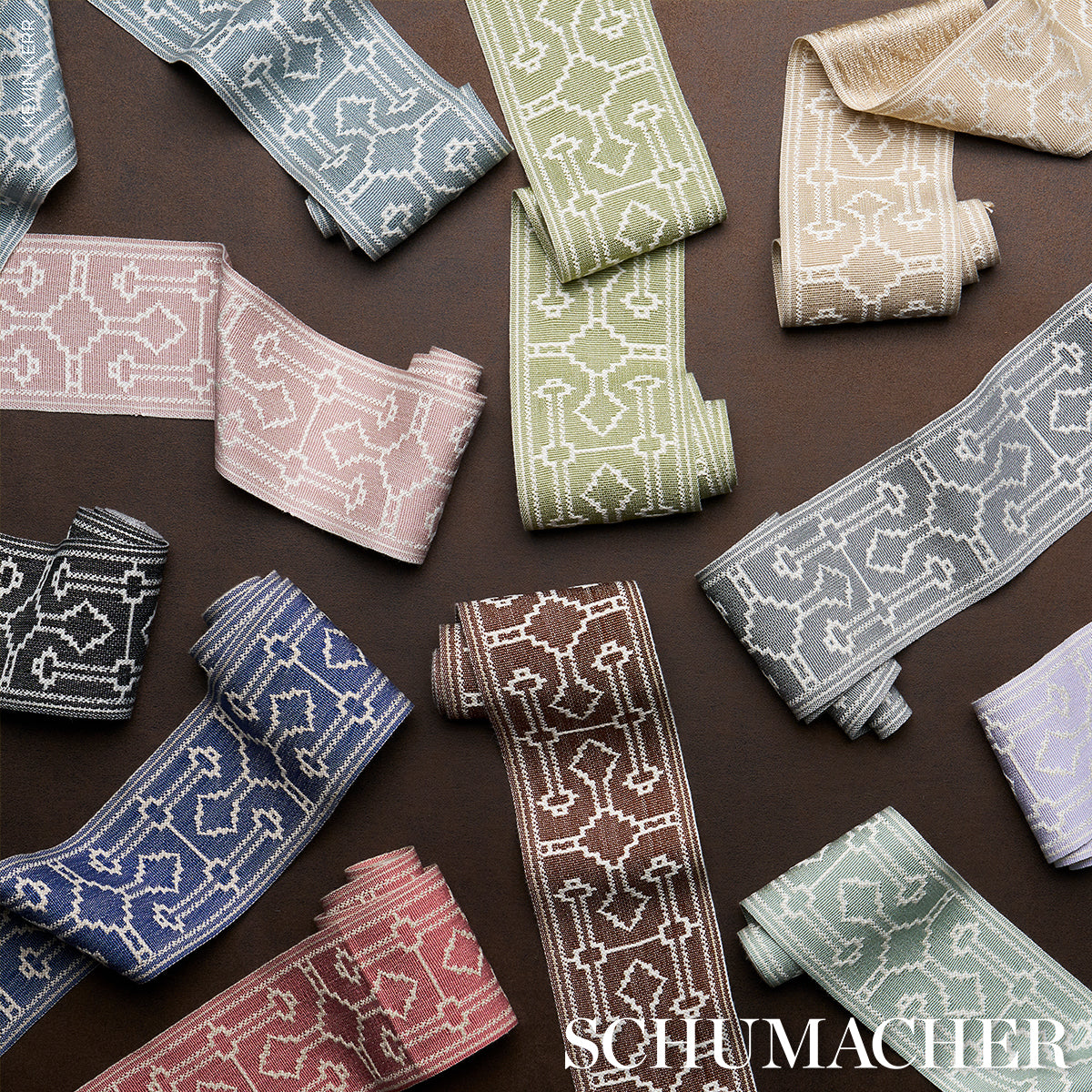Schumacher 75284 FILBERT TAPE in BROWN Trim - NEW TRADITIONA
