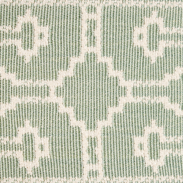 Schumacher 75286 FILBERT TAPE in AQUA Trim - NATURA