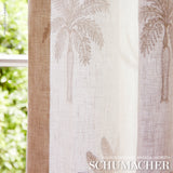 Schumacher Palmetto Beach Embroidery Ivory Fabric - Eade's Wallpaper
