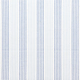 Schumacher Running Stitch Blues Fabric - Eade's Wallpaper