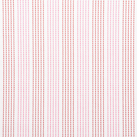 Schumacher Running Stitch Red & Pink Fabric - Eade's Wallpaper