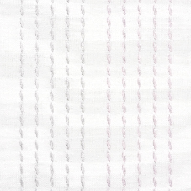 Schumacher Running Stitch Lilac & Grey Fabric - Eade's Wallpaper