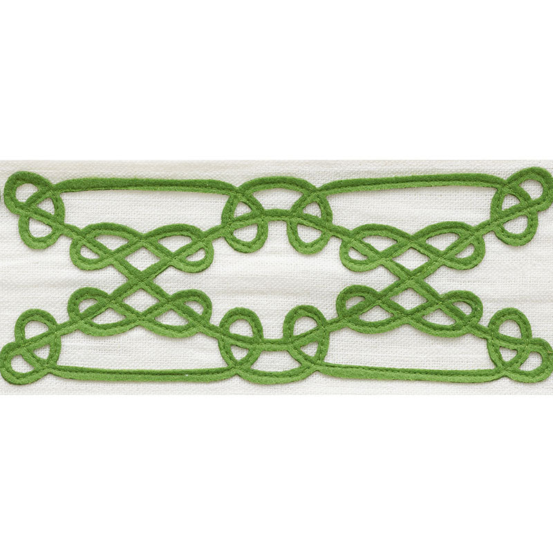 Schumacher 75351 ORMOND TAPE in GREEN Trim - NAUTILUS