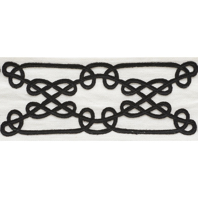 Schumacher 75352 ORMOND TAPE in BLACK Trim - NAUTILUS