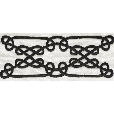 Schumacher 75352 ORMOND TAPE in BLACK Trim - NAUTILUS