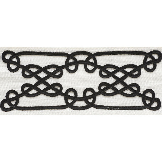 Schumacher 75352 ORMOND TAPE in BLACK Trim - NAUTILUS