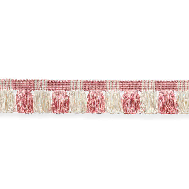 Schumacher 75362 JUNO FRINGE in PINK & IVORY Trim - NAUTILUS