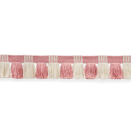 Schumacher 75362 JUNO FRINGE in PINK & IVORY Trim - NAUTILUS