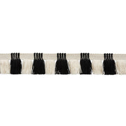 Schumacher 75363 JUNO FRINGE in BLACK & IVORY Trim - NAUTILU