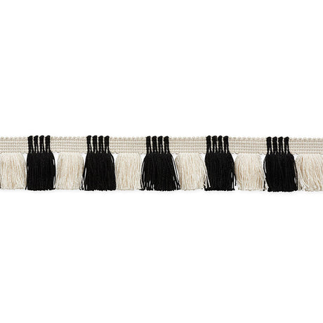 Schumacher 75363 JUNO FRINGE in BLACK & IVORY Trim - NAUTILU