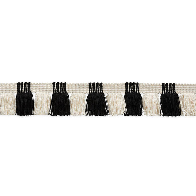 Schumacher 75363 JUNO FRINGE in BLACK & IVORY Trim - NAUTILU