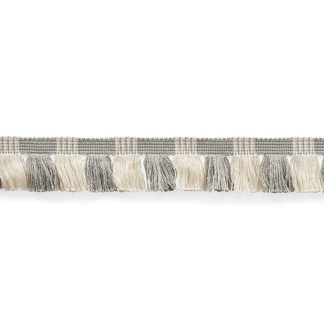 Schumacher 75364 JUNO FRINGE in GREY & IVORY Trim - NAUTILUS